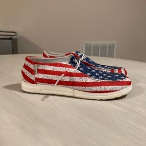 American Flag Patterned Hey Dudes